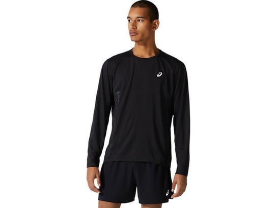 Męska Bluza sportowa koszulka z długim rękawem do biegania Asics RUN LS Top sportowy | BLACK/GREY XL Asics