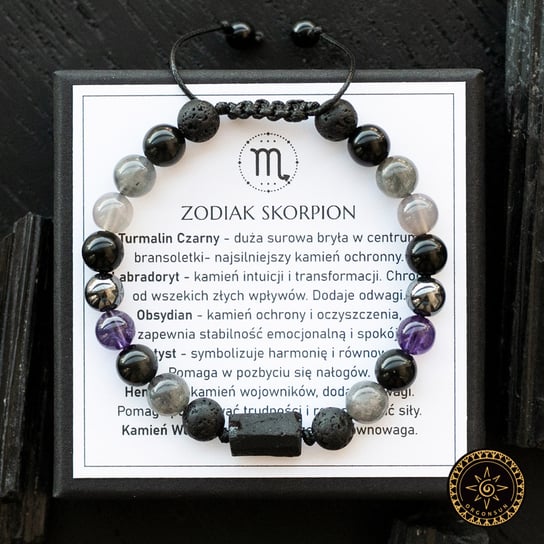 Męska Bransoletka Zodiak dla Skorpiona Zodiakalna – Skorpion Znak Zodiaku Scorpius Dla Mężczyzny OrgonSun.pl