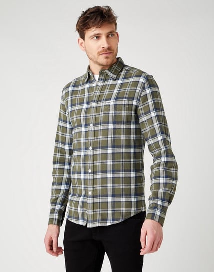 Męska Koszula Wrangler Ls 1 Pkt Shirt Ivy Green W5F1B3Xix-M Wrangler