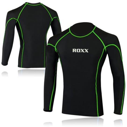 Męska koszulka do biegania ROXX Men Compression Shirt | CZARNA -ŻÓŁTY M ROXX
