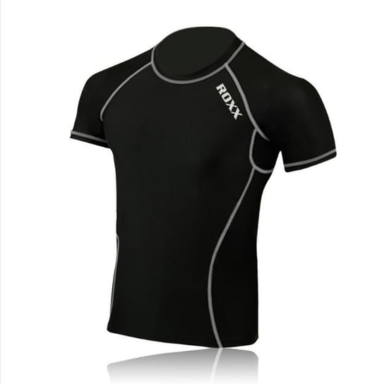 Męska koszulka do biegania ROXX Men Half Sleeve Compression Shirt  | CZARNO- M ROXX