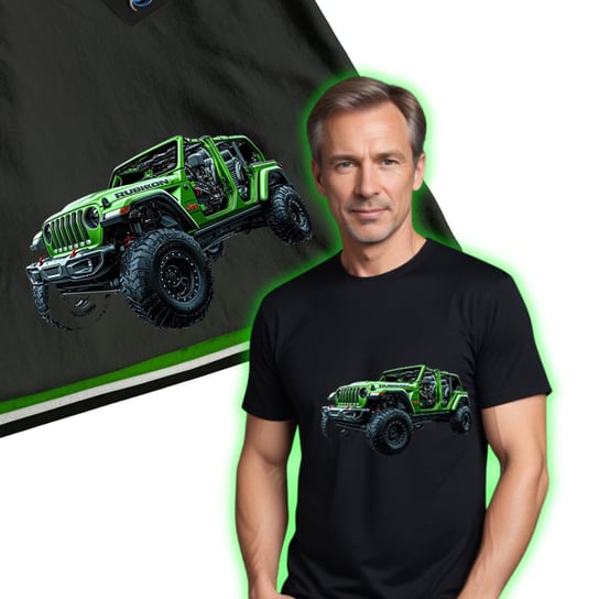 Męska koszulka Jeep Wrangler Rubicon 2020 T-SHIRT NA PREZENT bawełniany XXL UNIQ66