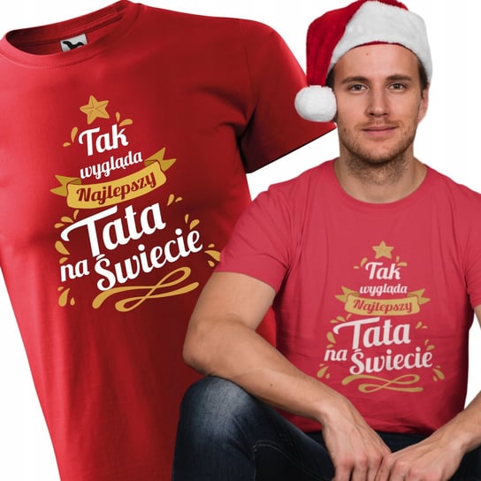 Męska koszulka na święta Świąteczna koszulka Prezent Mikołaj dla Taty 3XL Inna marka