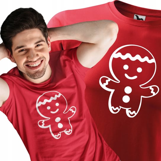 Męska koszulka na święta Świąteczna koszulka Prezent Pierniczek dla Niego L Inna marka