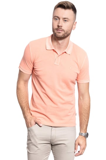 Męska Koszulka Polo Wrangler Ss Overdye Polo Melon Orange W7F4Kqa04-M Inna marka