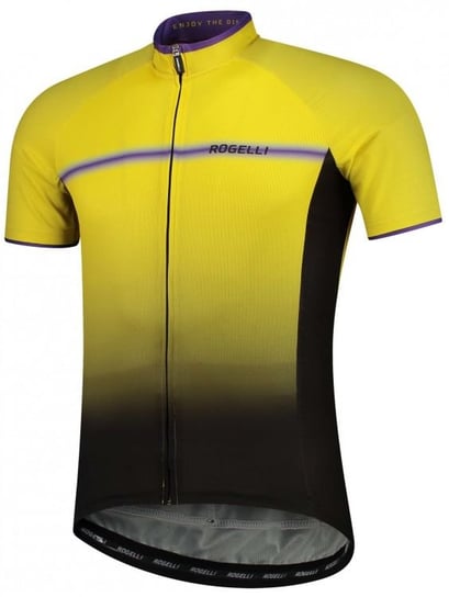 Męska koszulka rowerowa Rogelli DEX Jersey | BLACK/YELLOW/PURPLE XXL Rogelli