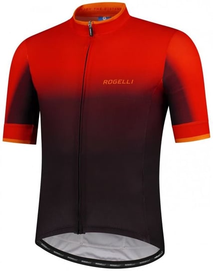 Męska koszulka rowerowa Rogelli Horizon Jersey SS | BLACK/RED/ORANGE L Rogelli