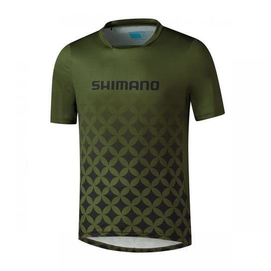 Męska Koszulka Rowerowa Shimano Myoko S.S Jersey | Khaki - Rozmiar L Shimano