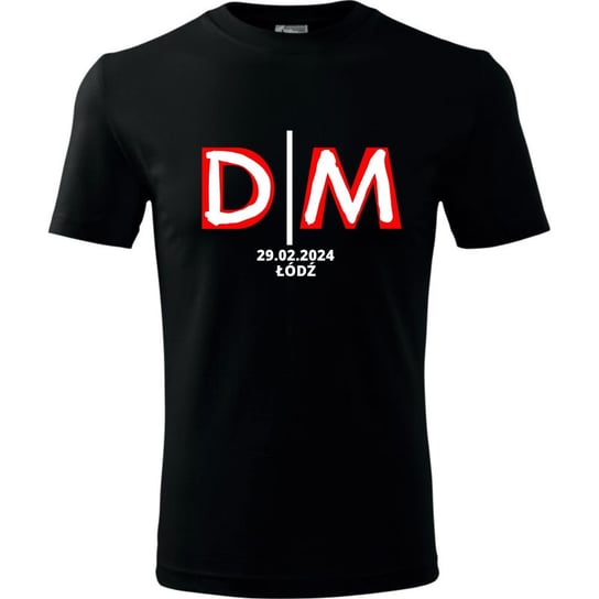 Męska koszulka roz. 3XL, Depeche Mode DM Memento Mori, World Tour 2024, koncert Łódź Atlas Arena 29 lutego, nadruk jak okładka płata CD nowa - kolor czarny t-shirt, NEW_DM_12 TopKoszulki.pl