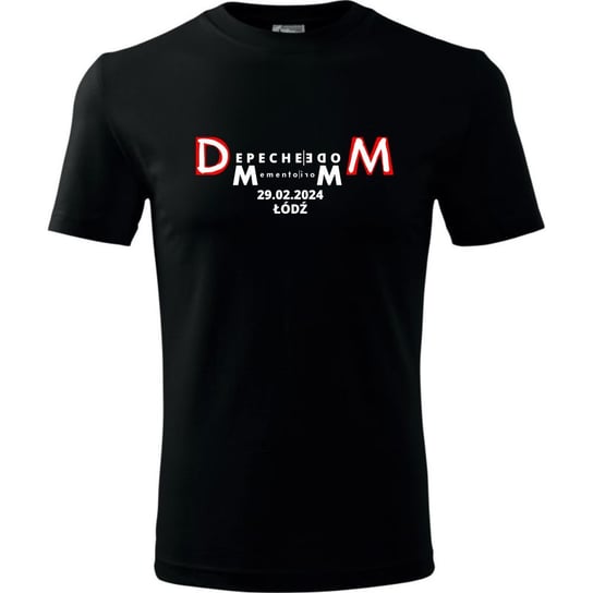 Męska koszulka roz. 3XL, Depeche Mode DM Memento Mori, World Tour 2024, koncert Łódź Atlas Arena 29 lutego, nadruk jak okładka płata CD nowa - kolor czarny t-shirt, NEW_DM_13 TopKoszulki.pl