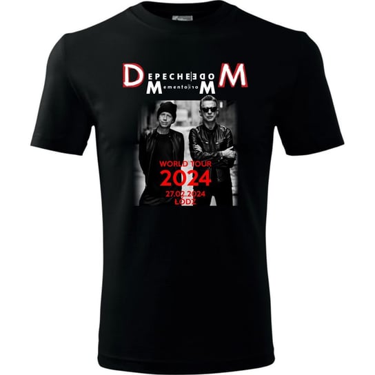 Męska koszulka roz. 3XL, Depeche Mode DM Memento Mori, World Tour, koncert Łódź 27 lutego 2024, nadruk jak okładka płata CD nowa - kolor czarny t-shirt, DM_2024_01_LODZ_27 TopKoszulki.pl