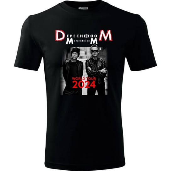 Męska koszulka roz. L, Depeche Mode DM Memento Mori, World Tour, nadruk jak okładka płata CD 2024 nowa - kolor czarny t-shirt, DM_2024_01 TopKoszulki.pl® TopKoszulki