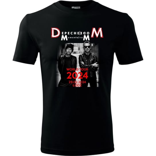 Męska koszulka roz. M, Depeche Mode DM Memento Mori,  World Tour, koncert Łódź 29 lutego 2024, nadruk jak okładka płata CD nowa - kolor czarny t-shirt, DM_2024_01_LODZ_29 TopKoszulki.pl