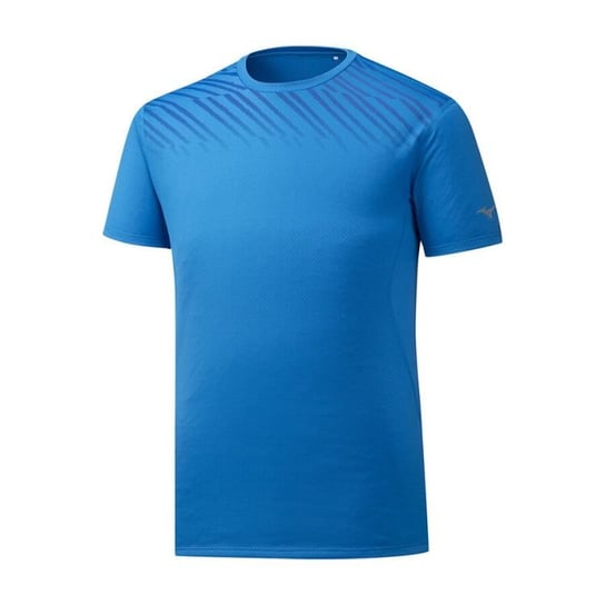 Męska koszulka z krótkim rękawkiem do biegania  Mizuno Solarcut Cool Tee | BRILLIANT BLUE - Rozmiar S Mizuno