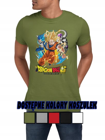 MĘSKA KOSZULKA Z NADRUKIEM PREZENT DLA NIEGO DRAGON BALL GOKU VEGETA - M Inna marka