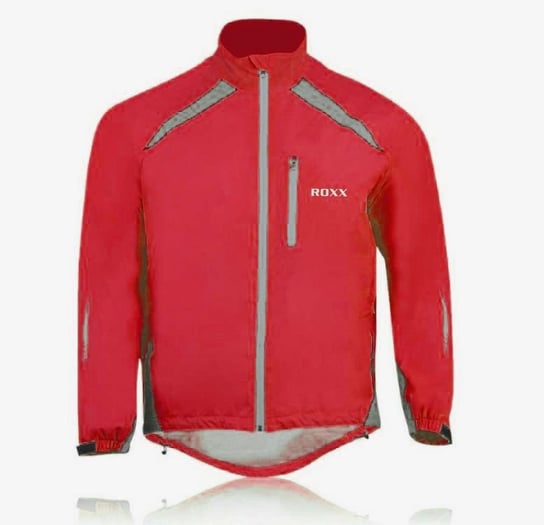 Męska kurtka do biegania Roxx Cycling Waterproof Jacket | RED High Visible L ROXX