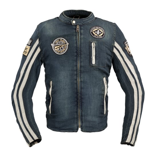 Męska kurtka motocyklowa jeans W-TEC Wildone, Niebieski, L W-TEC