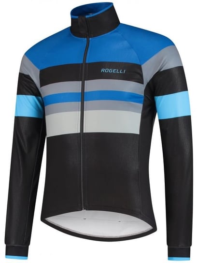 Męska Kurtka Rowerowa Rogelli Peak Winterjacket | Black/Grey/Blue - Rozmiar L Rogelli