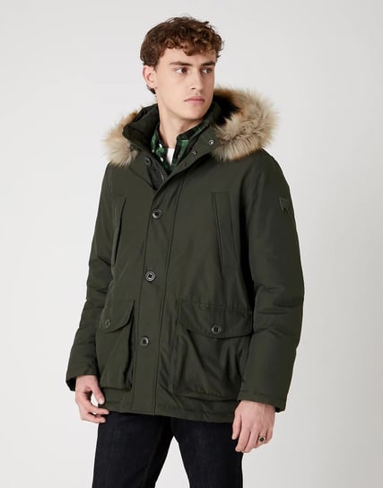 Męska Kurtka Zimowa Wrangler The Parka Rosin Green W4C9Wxxwy-M Wrangler