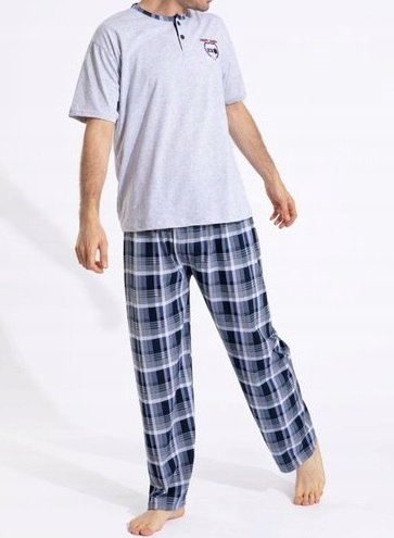 Męska piżama krótki rękaw i długie spodnie XL Rimoli