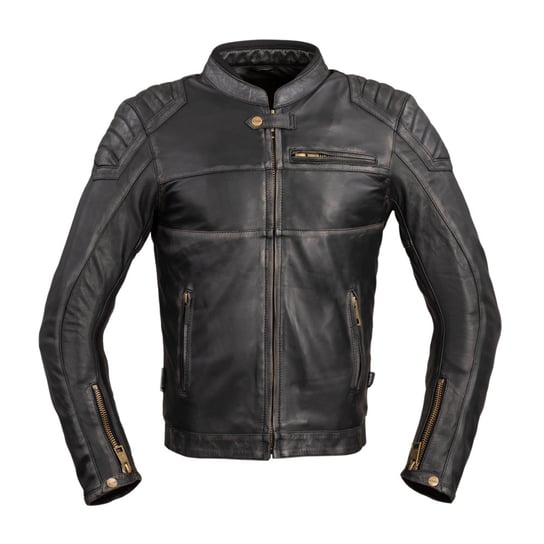 Męska skórzana kurtka motocyklowa W-TEC Suit, vintage czarny, 3XL W-TEC