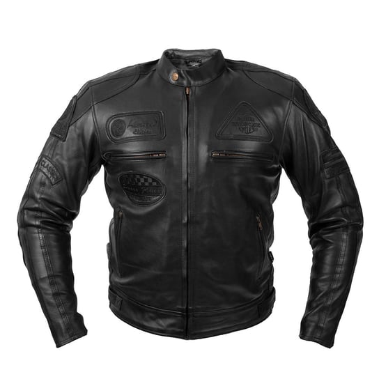 Męska skórzana kurtka motocyklowa W-TEC Urban Noir, Czarny, 5XL W-TEC