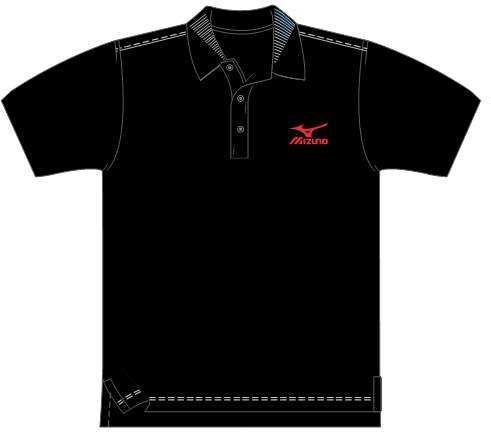 Męska sportowa koszulka polo Mizuno Promo Polo | Black - Rozmiar M Mizuno
