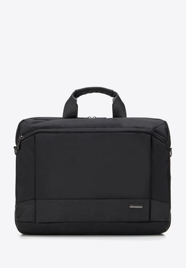 Męska torba na laptopa 15,6” z połyskującą wstawką czarna WITTCHEN