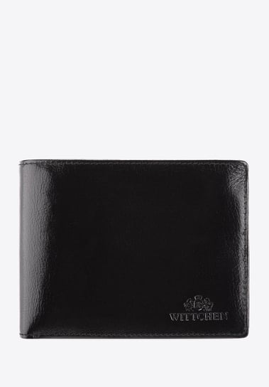 Męski portfel skórzany z wykładanym panelem czarny WITTCHEN