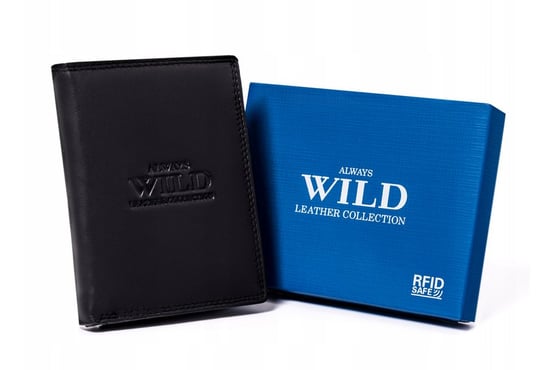 Męski, skórzany portfel bez zapięcia zewnętrznego — Always Wild Always Wild