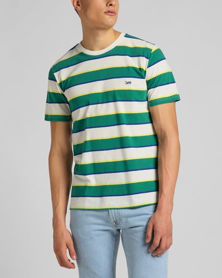 Męski T-Shirt Lee Ss Stripe Tee Fairway L60Xlaqd-2Xl Inna marka