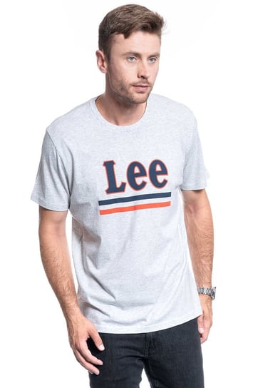 Męski T-Shirt Lee Stripe Tee Sharp Grey Mele L64Vfq03-M Inna marka