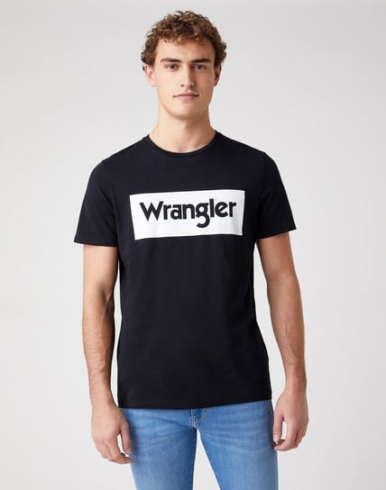 Męski T-Shirt Wrangler Ss Logo Tee Black W742Fk100-S Inna marka