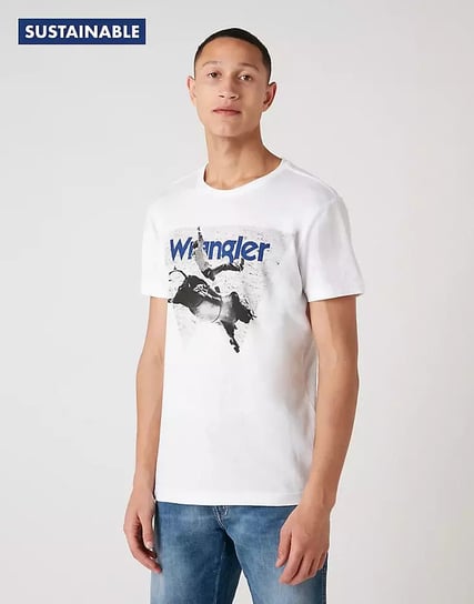 Męski T-Shirt Wrangler Ss Photo W Tee White W7G7D3989-Xl Inna marka