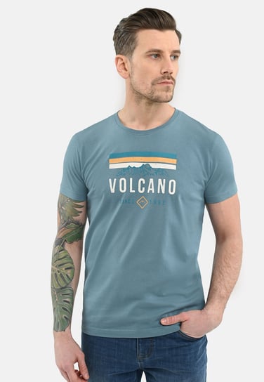 MĘSKI T-SHIRT Z NADRUKIEM MORSKI VOLCANO T-ADVE M VOLCANO