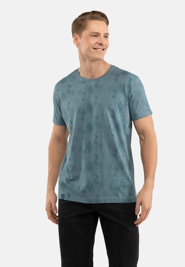 Męski T-Shirt Z Nadrukiem Niebieski Volcano T-Mell 3Xl VOLCANO