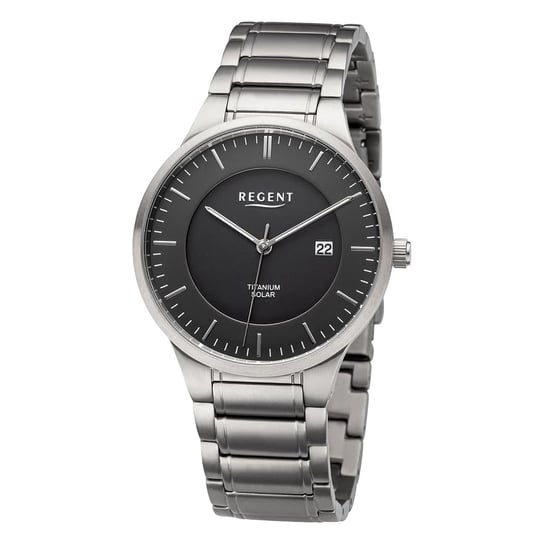 Męski zegarek analogowy Regent na metalowej bransolecie w kolorze srebrnym URBA709 Regent