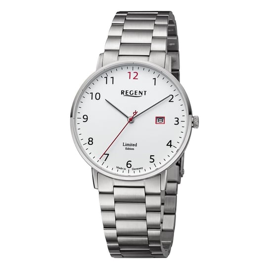 Męski zegarek analogowy Regent na metalowej bransolecie w kolorze srebrnym URGM2300 Regent