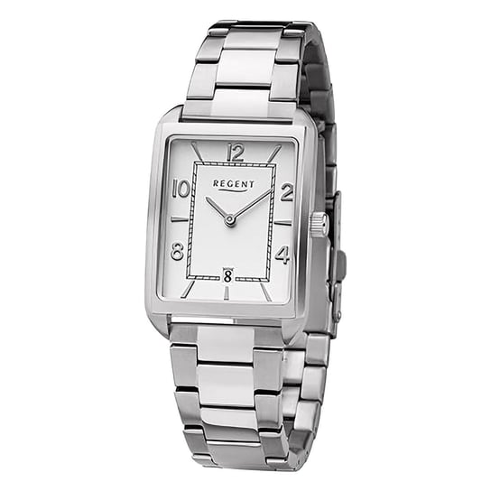 Męski zegarek analogowy Regent z metalową bransoletą w kolorze srebrnym URF1290 Regent