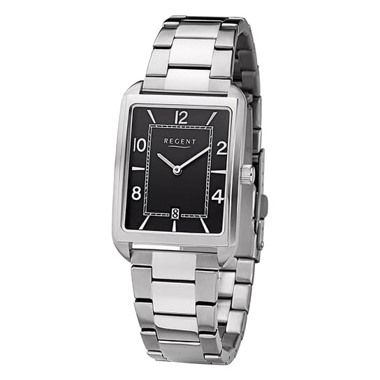 Męski zegarek analogowy Regent z metalową bransoletą w kolorze srebrnym URF1292 Regent