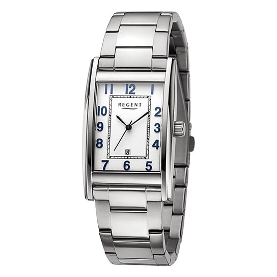 Męski zegarek analogowy Regent z metalową bransoletą w kolorze srebrnym URF1523 Regent