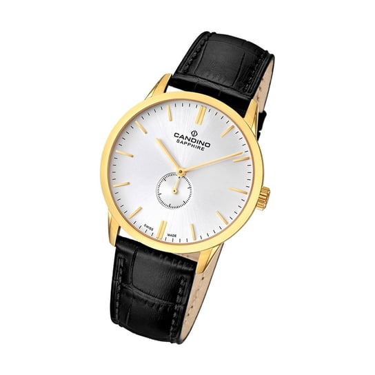 Męski zegarek Candino Classic C4471/1 kwarcowy skórzany zegarek na rękę czarny UC4471/1 Candino