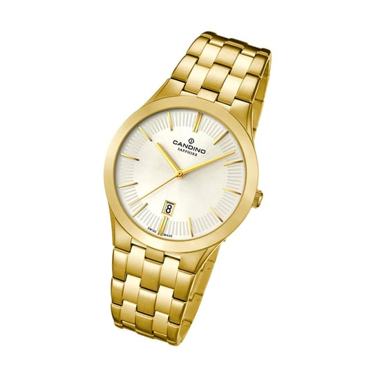 Męski zegarek Candino Classic C4541/1 stal szlachetna żółte złoto analogowy UC4541/1 Candino