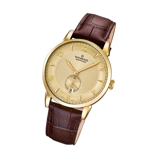 Męski zegarek Candino Classic C4592/4 kwarcowy skórzany zegarek na rękę brązowy analogowy UC4592/4 Candino