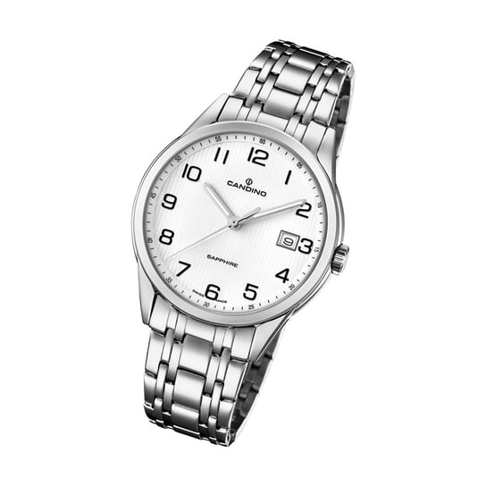 Męski zegarek Candino Classic C4614/1 srebrny analogowy zegarek na rękę ze stali szlachetnej UC4614/1 Candino
