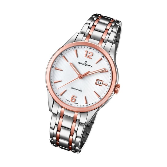 Męski zegarek Candino Classic C4616/2 stal szlachetna różowe złoto analogowy UC4616/2 Candino