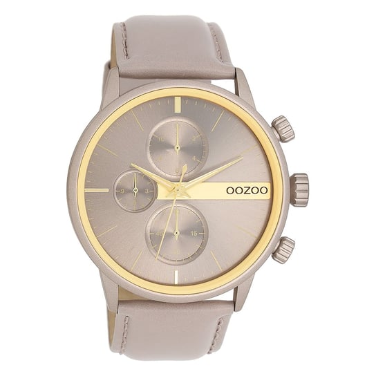 Męski zegarek damski Oozoo Timepieces analogowy skórzany brązowy taupe UOC11315 Oozoo