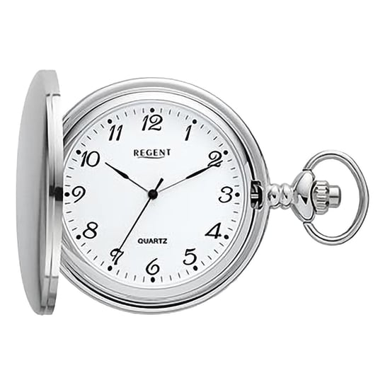 Męski zegarek kieszonkowy Regent, analogowy, srebrny URP735 Regent