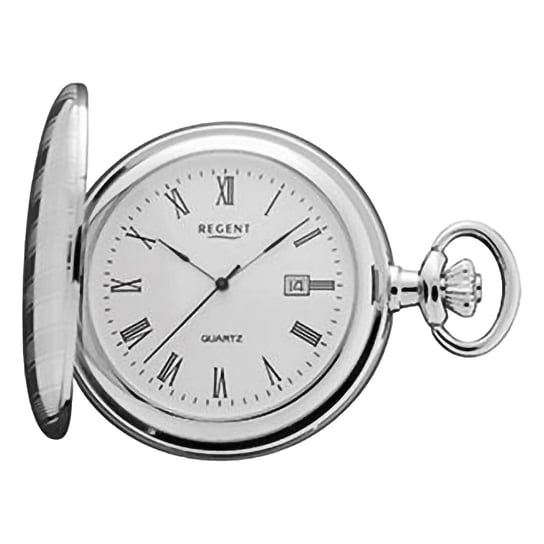 Męski zegarek kieszonkowy Regent, analogowy, srebrny URP737 Regent