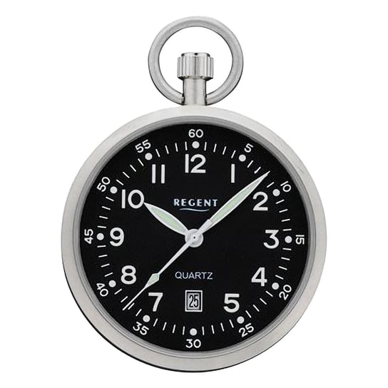 Męski zegarek kieszonkowy Regent, analogowy, srebrny URP744 Regent